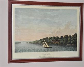 Matted and Framed "Bosjo Kloster" U. Thersner After Akrell Unsigned, 1823, 34" x 26"
