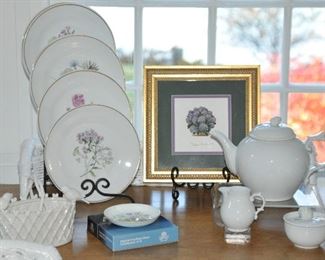 Shown are a Set of Six Richard Ginori 8" Plates, with a Five-Piece Albertine Tea Set, W. Germany and more Decorative Items