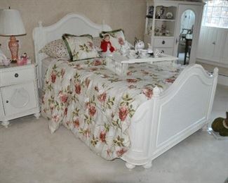Ivory Bedroom Furniture is from Lea Funiture Company "Emma's Treasures Collection", including a Full Size Bed Frame , a Night Stand and Mirror Door Chest