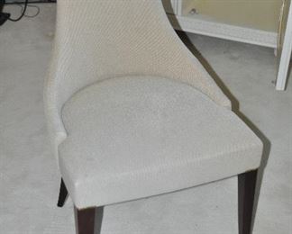 Baker Thomas Pheasant Shell Stone Colored Upholstered Side Chair, W21" xH34" x D23"