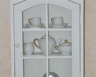 White Display Wall Cupboard, W15" x H20" x D6 for your Treasures!