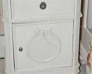 Great Close-up of the Front of the Night Stand with One Drawer and Door