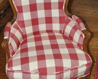 19th C. Country French Bergere Chair, W25" x H35" x D24" (Two Available)