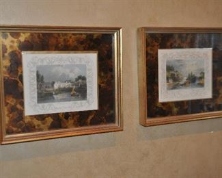 Tomblenson's Thames Hand-Colored Original 1937 Engravings Beautifully Framed and matted, 14" x 12".