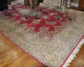 Lovely Vintage Rose-Colored Kerman Area Rug, 11'6" x 18'