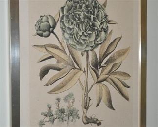 Another Large Silver-Framed Aqua Bessler Print, 32" x 38"