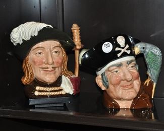 Large Royal Doulton Toby, "Aramis and Large Royal Doulton Toby, "Long John Silver"