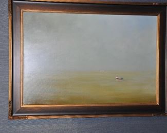 Beautifully Framed Watercolor by Peter Hall, (1958) 43" x 31"