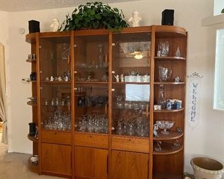 Teak wall unit