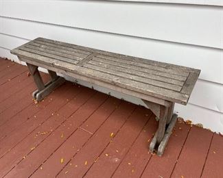One of 2 benches