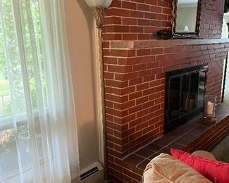 Pair Pole Floor Lamps