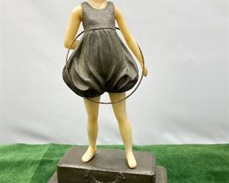 Celluloid Figure Of Hoop Girl In The Style Of Ferdinand Priess