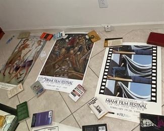 Signed Film Festival Posters by the artists.