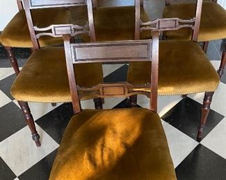 6 English Regency side chairs ca. 1850