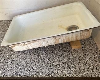 Vintage cast iron sink