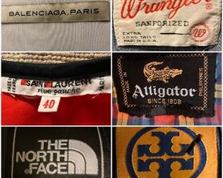 Some of the MANY designers of the clothing in this sale