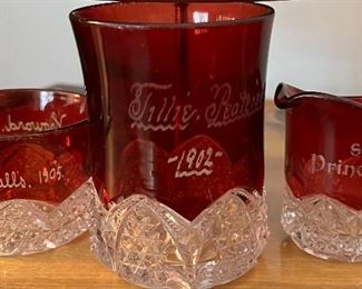 Niagara Falls 1905 etched glass