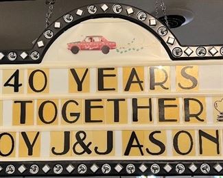 Lighted Marquis w Interchangeable Letters, Numbers and Symbols