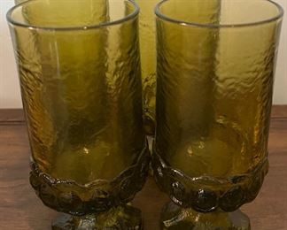 Franciscan Madeira Dark Green Tall Goblets s/4