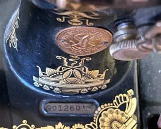 Vintage Singer Sewing Machine w Cabinet and Beautiful Base (this piece is a work of art!)