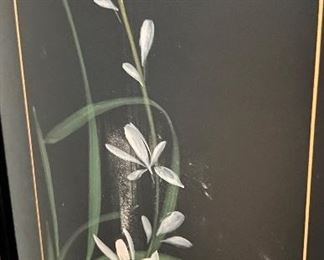 Vintage 2-Sided Room Divider Screen w Raised Figures Asian 4 Panels