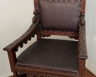 Hand Carved Throne Chair