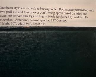 Oak Library / Refractory Table Legs