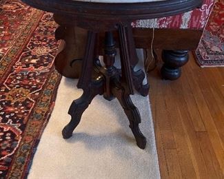 White Circular Marble Top Table