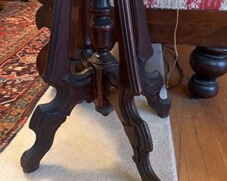 Victorian White Circular Marble top Table