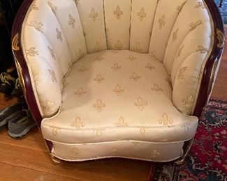 One of a pair of Comfy Club Chairs