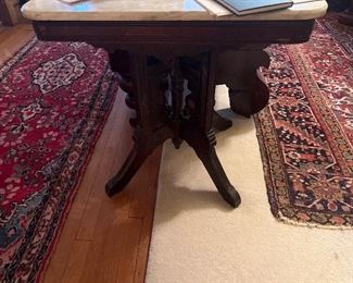 Rectangular marble top table