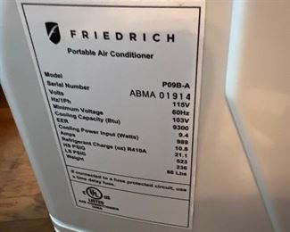 Friedrich Portable Air Conditioner