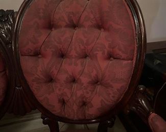 Victorian Sofa Detail Rosewood Triple Back