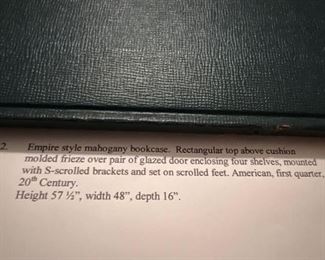 Empire Bookcase description