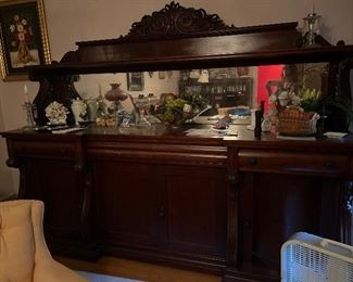 Impressive Tobey Furniture Company of Chicago Mahogany Sideboard / Credenza 75" high Width 95.5", depth 24 1/2"