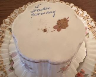 Dresden Germany Custard Cups with Saucers