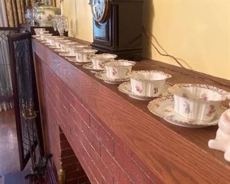 Dresden Custard Cups with Saucers