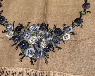 Table runner embroidery detail