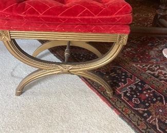 One of Four Hollywood Regency Benches