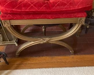 One of Four Hollywood Regency Benches