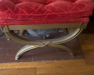 One of Four Hollywood Regency Benches