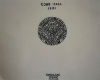 Cobb Hall 1931 university of chicago Spode plate