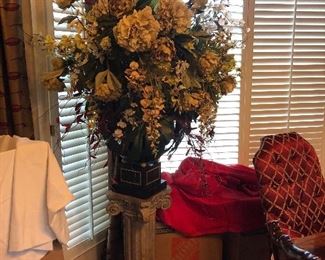 Huge Floral arrangement in Maitland Smith Planter