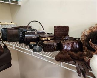 Vintage Alligator and Snakeskin Bags