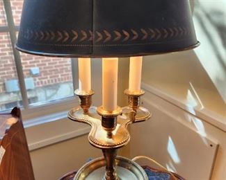 Bouillotte Brass Table Lamp
