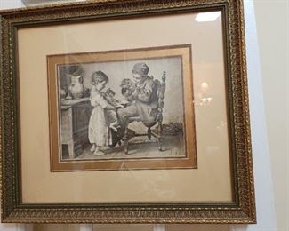 Darling Vintage Children's Print