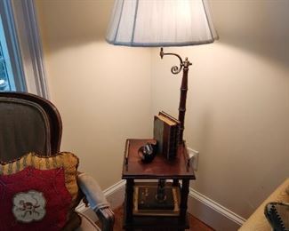 Vintage Tray Table Floor Lamp