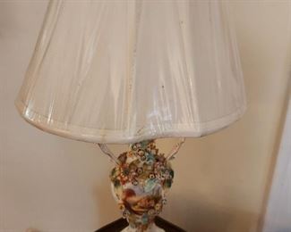 Fabulous Porcelain Lamp with floral details