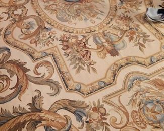 Stately Vintage Aubusson Rug