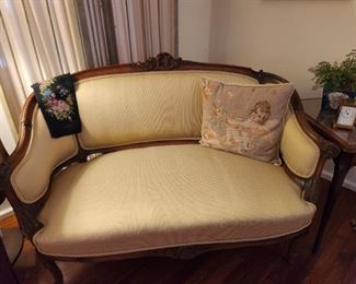 Antique Carved Settee